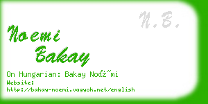 noemi bakay business card